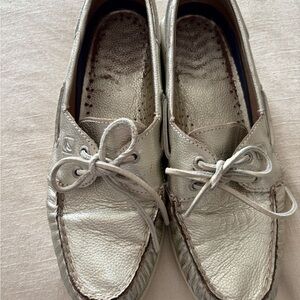 Women’s Sperry Silver Boat Shoes